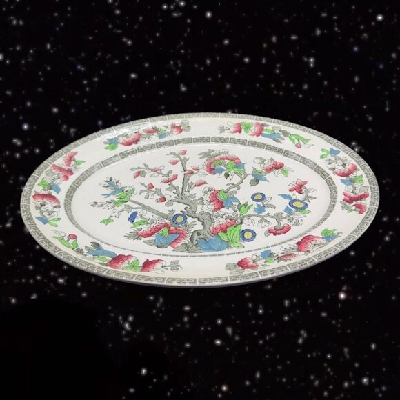 Johnson Brothers Indian Tree Oval Serving Platter Dish Large Painted Ceramic 12” - Picture 8 of 13